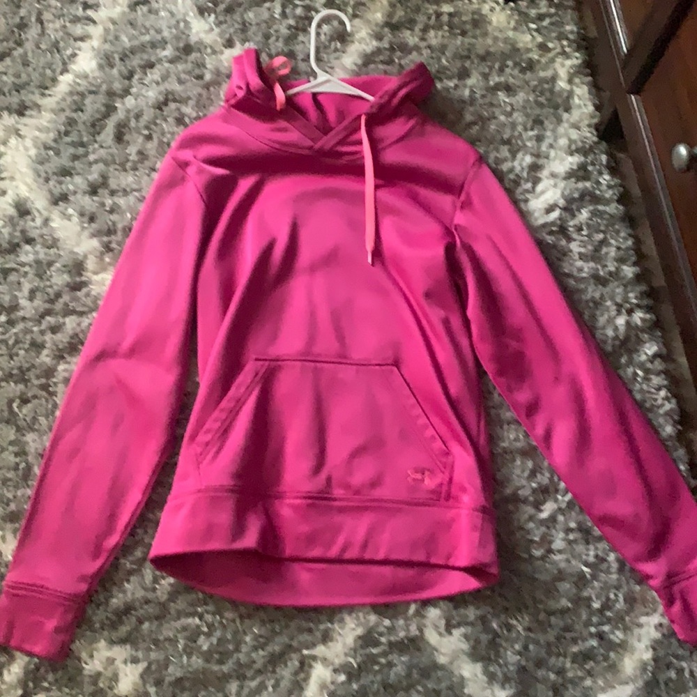 pink under armor hoodie
